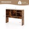 36-Inch Space-Saving Coffee Tabletop Shelf with 4 Storage Cubes and Wall Anchors for Home Office Use